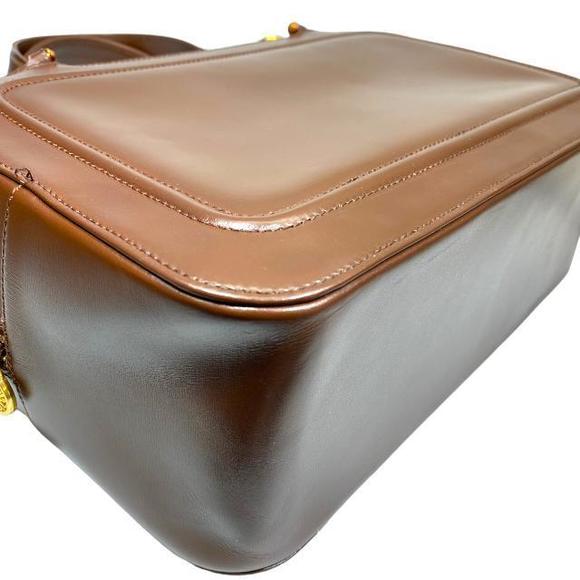 Versace Vintage Leather Handbag Brown - Picture 3 of 8